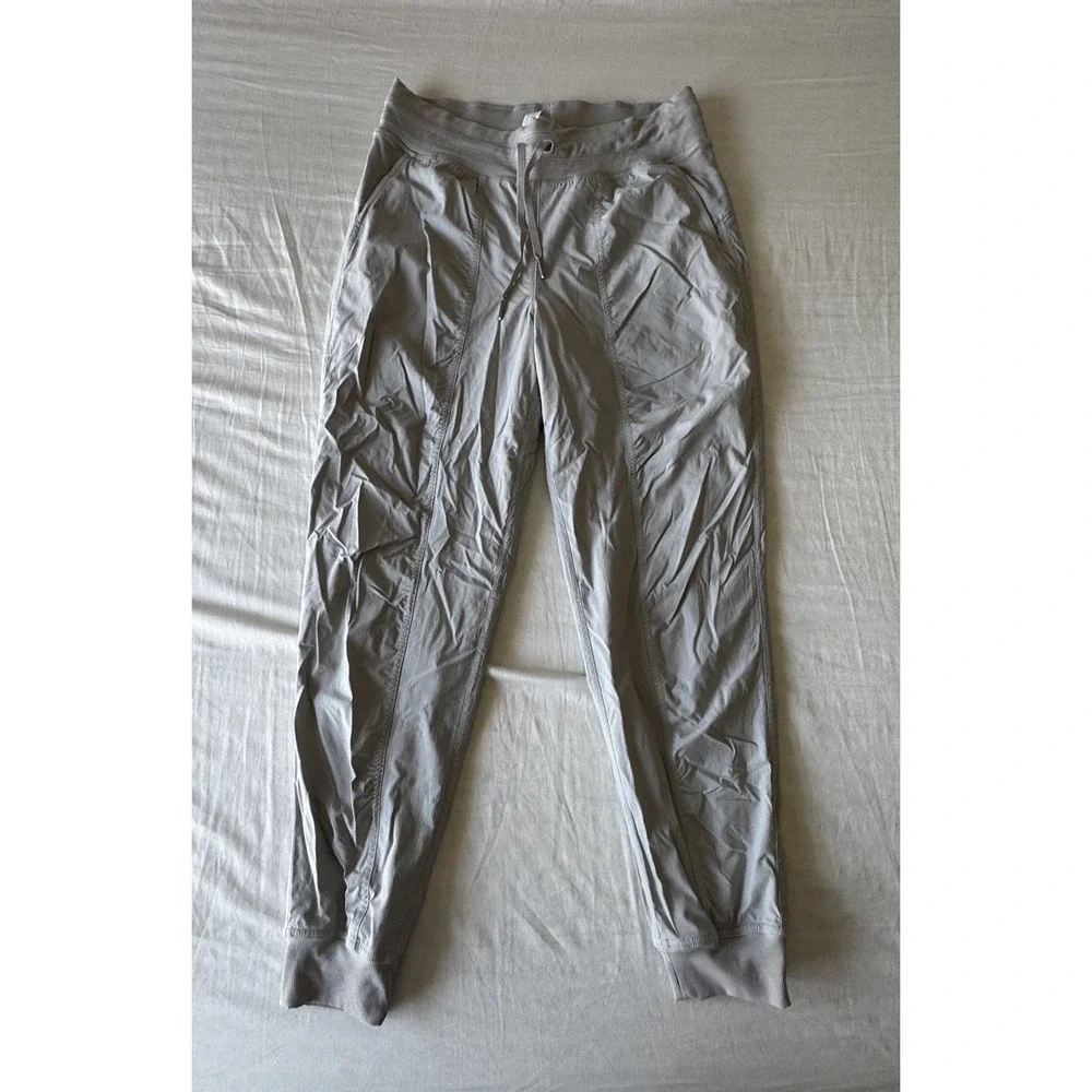Lululemon Dance Studio Mid-Rise Jogger Sz 8 Full Length Dove Gray Lined NWOT